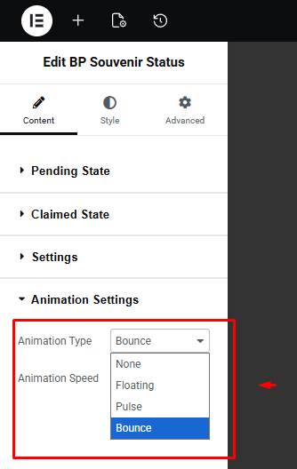 Pengaturan Animasi Ikon Souvenir